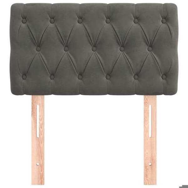 Maison Exclusive - Hovedgærde Mørkegrå 80x7x78/88 cm Velour Mörkgrå