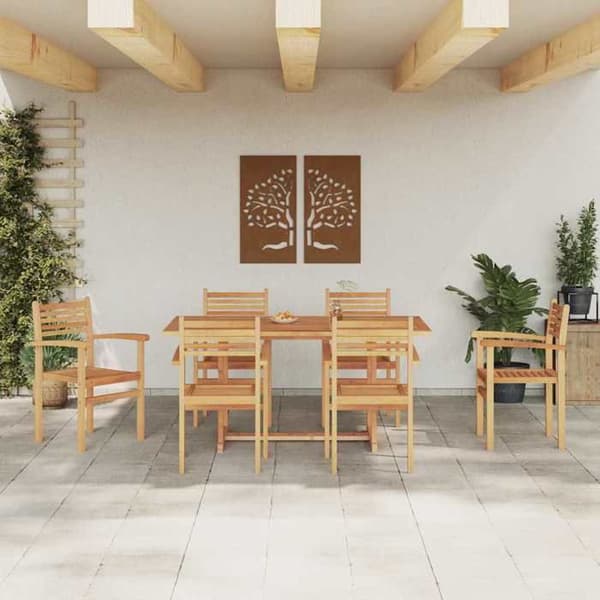 Maison Exclusive - Stol 6 stk Brun Massiv Teaktræ brun
