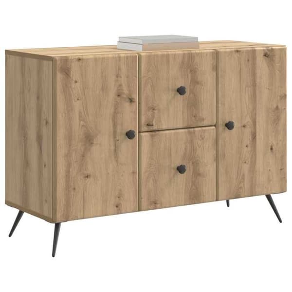 Maison Exclusive - Buffé Ek hantverk 89 x 34,5 x 60 cm Ingenjörsträ Ek