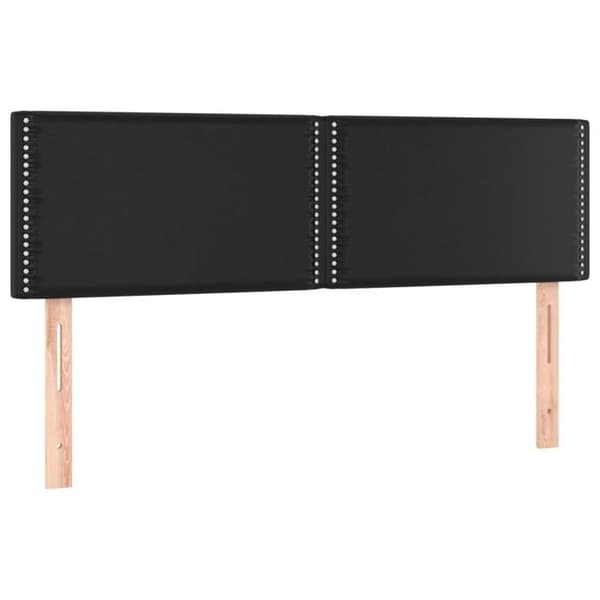 Maison Exclusive - LED Hovedgærde Sort 144x5x78/88 cm Syntetisk læder