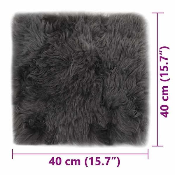 Maison Exclusive - Stolepuder sæt af 2 Lys grå 40x40cm Ægte får Ljusgrått