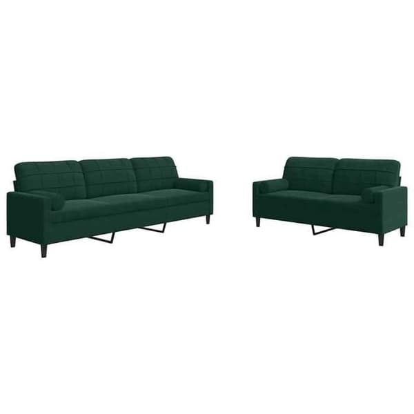Maison Exclusive - Sæt af 2 sofaer med puder og velourpuder
