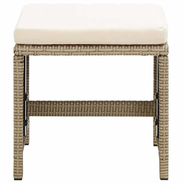 Maison Exclusive - Trädgårdsstolar set om 2 med kuddar i flätad resin Beige