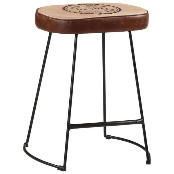 Maison Exclusive - Barstolar set om 2 mörkbruna 40x29,5x53 cm