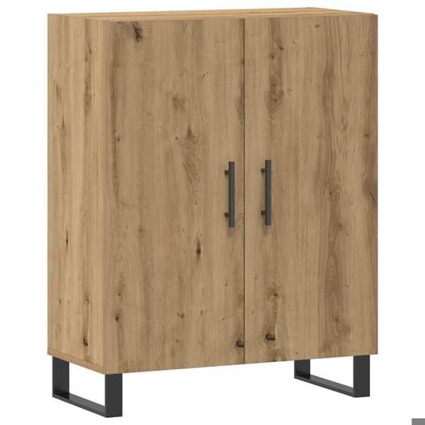 Maison Exclusive - Buffet i håndlavet egetræ 69,5x34x90 cm i ingeniørtræ