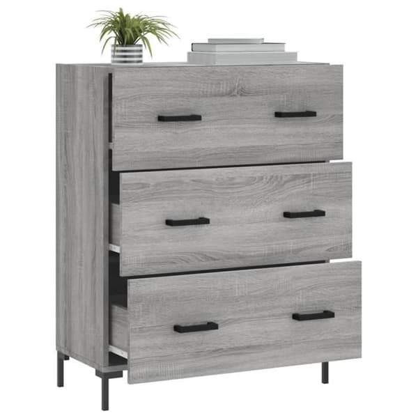Maison Exclusive - Buffé Sonoma Grå 69,5x34x90 cm Ingenjörsträ