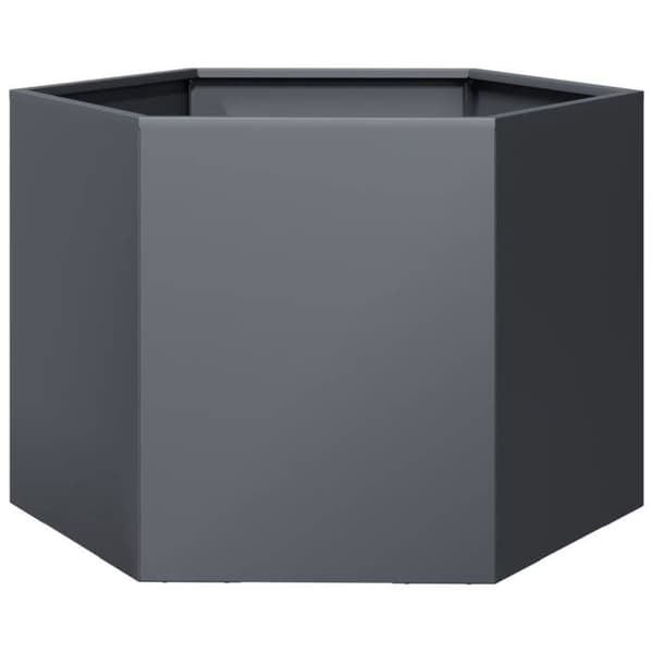 Maison Exclusive - Hexagon plantekasse anthracite 69x60x45 cm stål