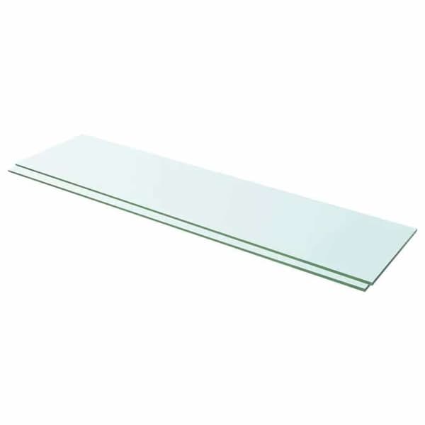 Maison Exclusive - Hyllypaneelit 2 kpl Kirkas lasi 100 x 25 cm Transparent