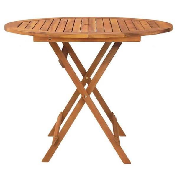 Maison Exclusive - Fällbord för trädgård Ø 90x75 cm i solid akaciaträ