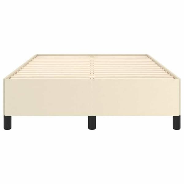 Maison Exclusive - Vuodekehys Kermansävy 120x200 cm Keinonahkaa Grädde
