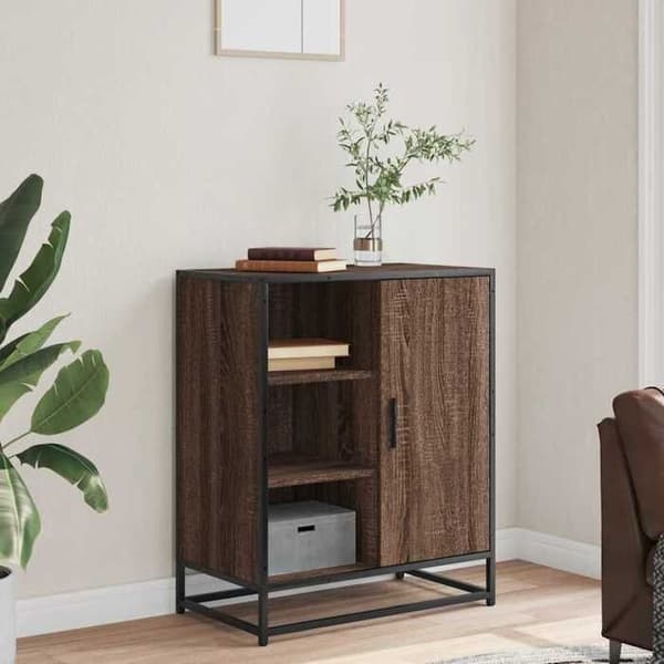 Maison Exclusive - Buffé ek brun 62x35x76 cm ingenjörsträ
