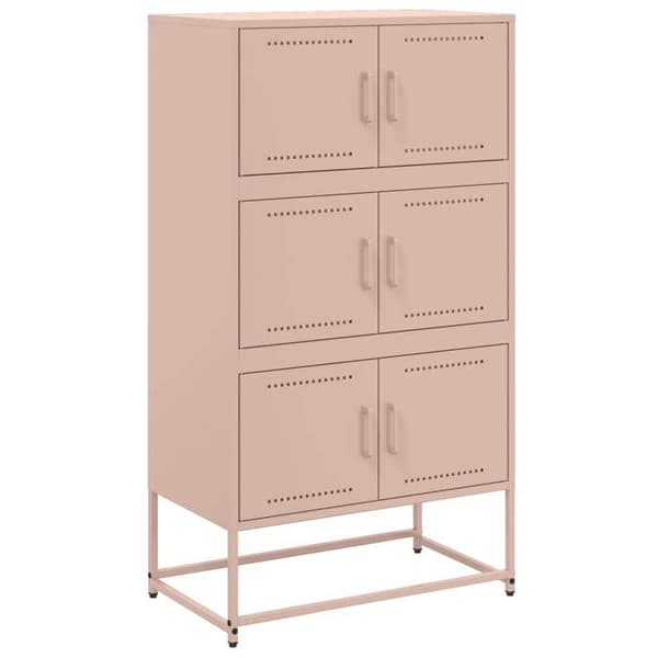 Maison Exclusive - Buffé rosa 68,5x38,5x123,5 cm stål
