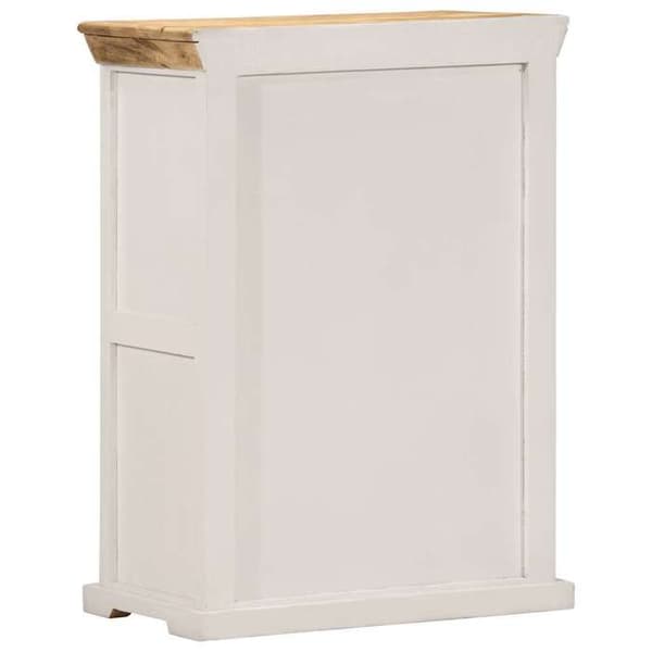 Maison Exclusive - Hvid og brun buffet 55x30x73 cm i solid rå mangotræ