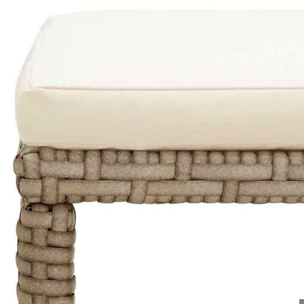 Maison Exclusive - Trädgårdsstolar set om 2 med kuddar i flätad resin Beige
