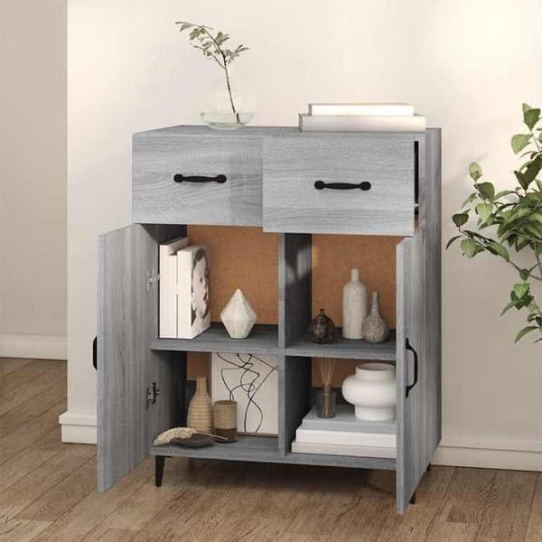 Maison Exclusive - Buffé Sonoma Grå 69,5x34x90 cm Ingenjörsträ