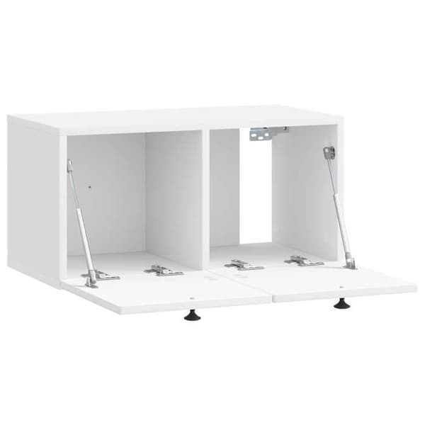 Exklusivt Hem - Väggmonterad TV-möbel Väggmontering Vit glansig 59,5 x 31 x 30 cm