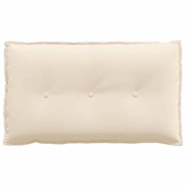 Rygpude - MAISON EXCLUSIVE - 80 x 50 cm - Rektangulær - Beige mikrofiber - Polyesterfyld beige