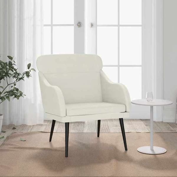 Maison Exclusive - Fåtölj Crème 63x76x80 cm Sammet Grädde