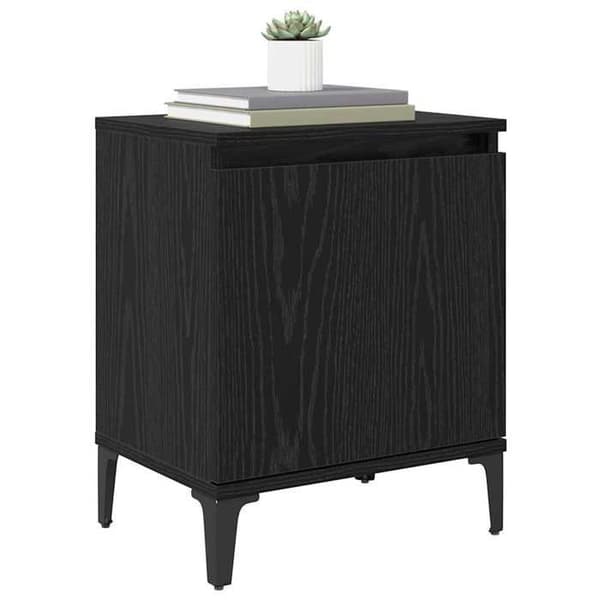 Maison Exclusive - Natbord Sort eg 40 x 30 x 50 cm Ingeniørtræ