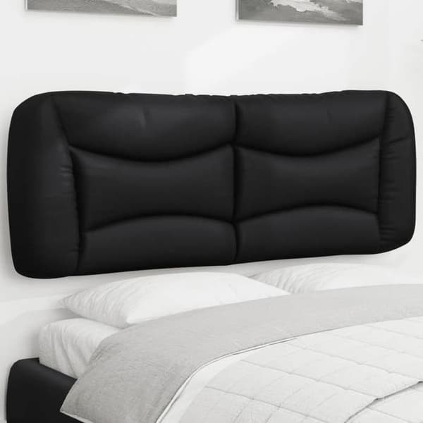 Maison Exclusive - Hovedgærdens pude Hvar sort 120 cm i kunstlæder
