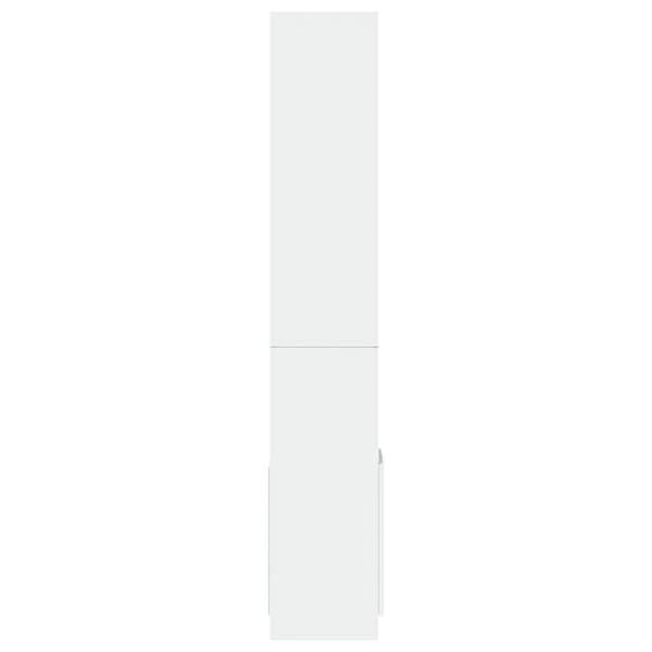 Maison Exclusive - Vit hög buffé 92x33x180 cm ingenjörsträ