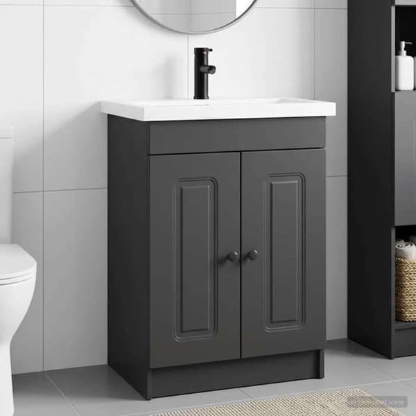 Maison Exclusive - Badeværelsesmøbel sæt Sort 78,5 x 37,5 x 81 cm Svart