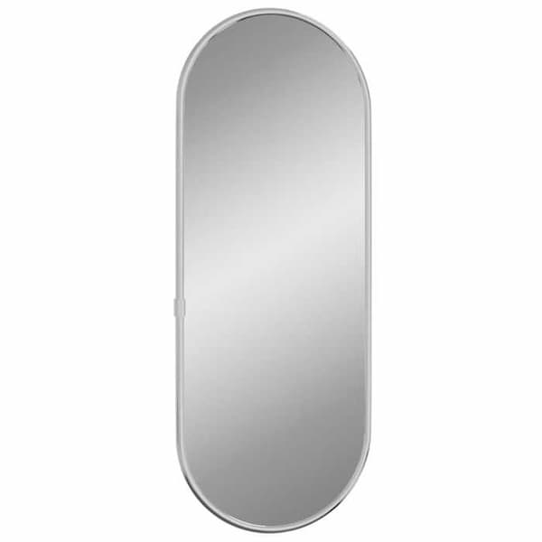 Maison Exclusive - Hopeinen seinäpeili 40x15 cm soikea Silver
