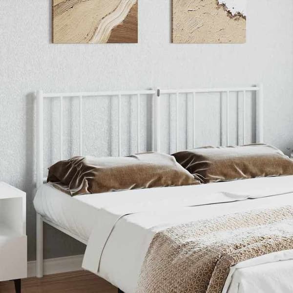 Maison Exclusive - Erstatnings hovedgærde metal hvid 160 cm
