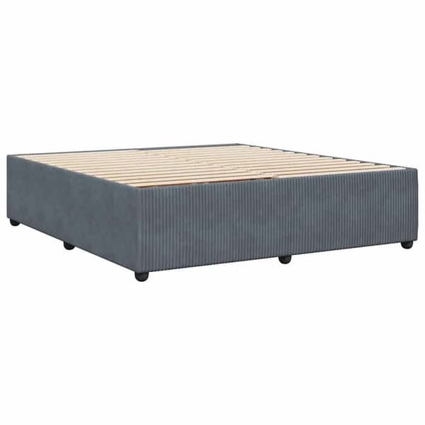 Maison Exclusive - Sängram utan madrass mörkgrå 180x200 cm sammet