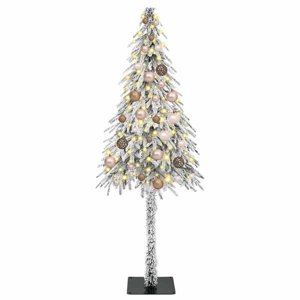 Maison Exclusive - Juletræ med 150 hvide LED 150 cm PE og stål Vit