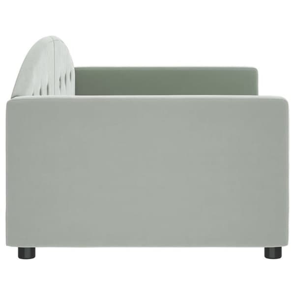Maison Exclusive - Sängsoffa utan madrass ljusgrå 90x200 cm sammet