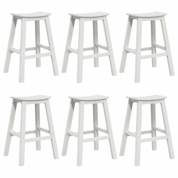 Maison Exclusive - Havebar sæt 6 pc Hvid HDPE Vit
