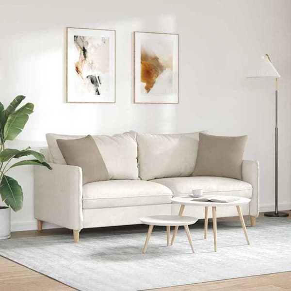 Maison Exclusive - Soffkuddar 2 st tyg Taupe 45 x 45 cm