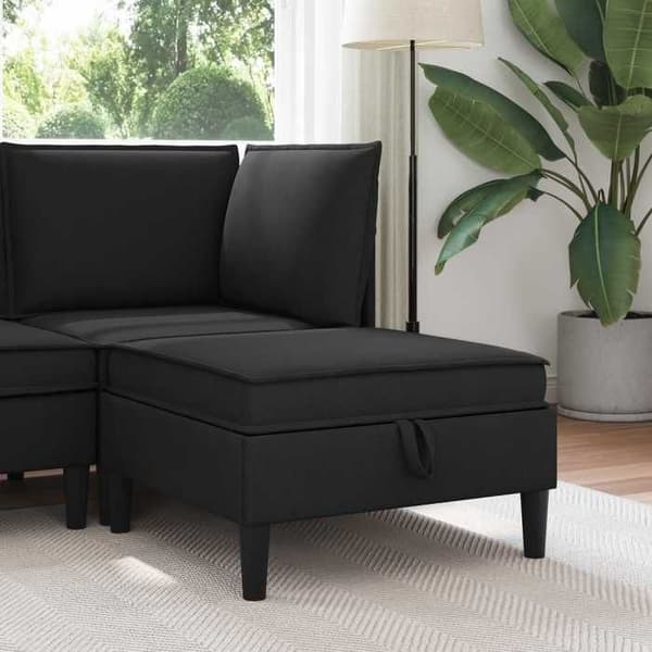 Maison Exclusive - Puff med Opbevaring Sort Velour