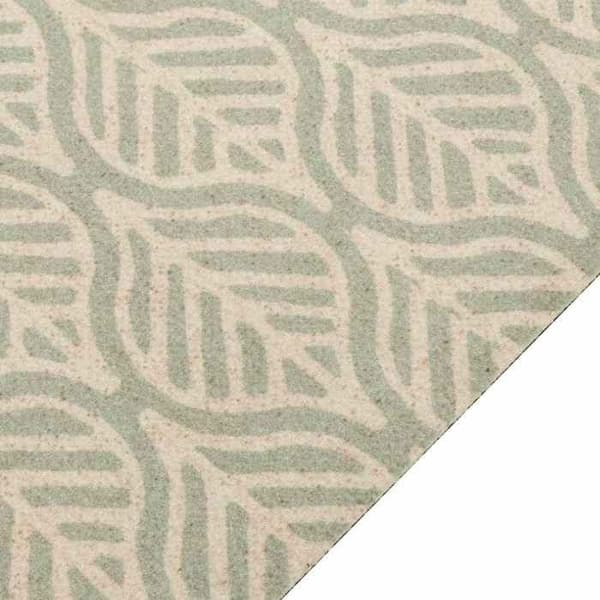 Maison Exclusive - Vaskbart køkkenteppet med bladtryk 60x180 cm velour
