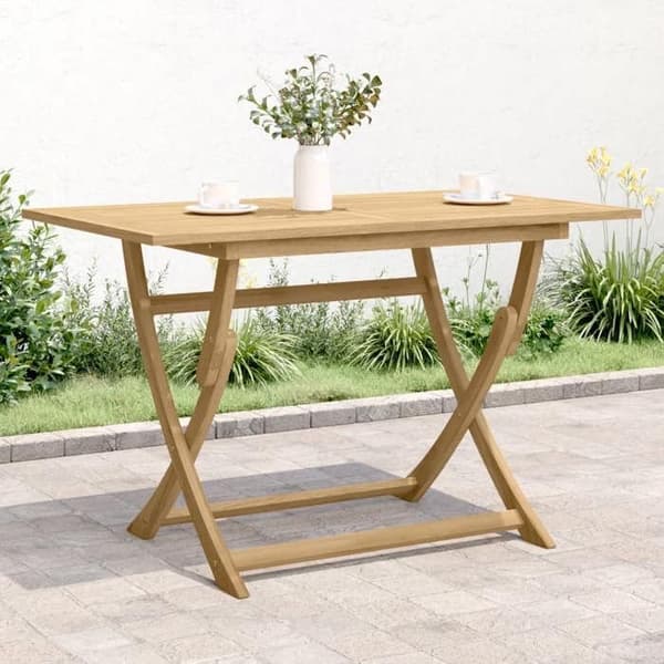 Maison Exclusive - Sammenklappeligt havebord 120x70x75 cm i solid akacietræ