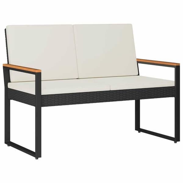 Maison Exclusive - Utomhusbänk 2-sits 107 x 61 x 80 cm polyrotin