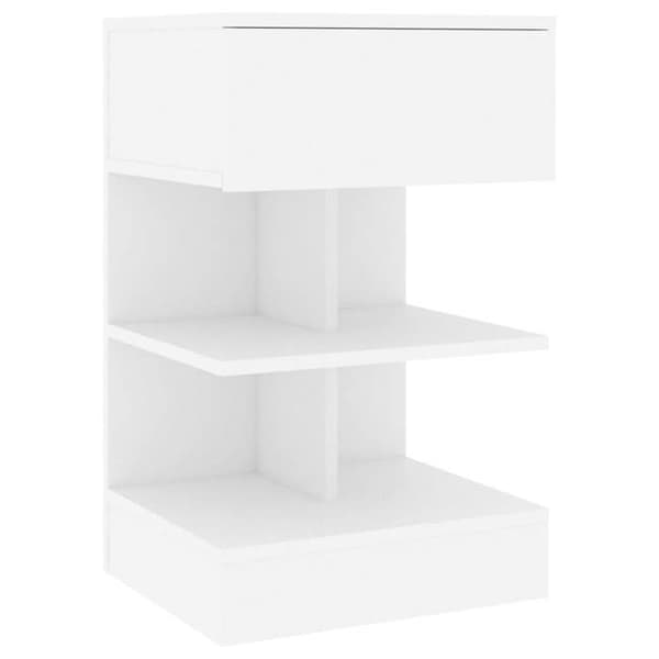Sängbord - 2 st - Vit - Ingenjörsträ - 40 x 35 x 65 cm Vit