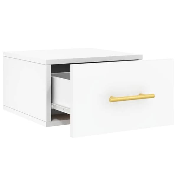 Maison Exclusive - Väggmonterad sängbord vit 35x35x20 cm Vit