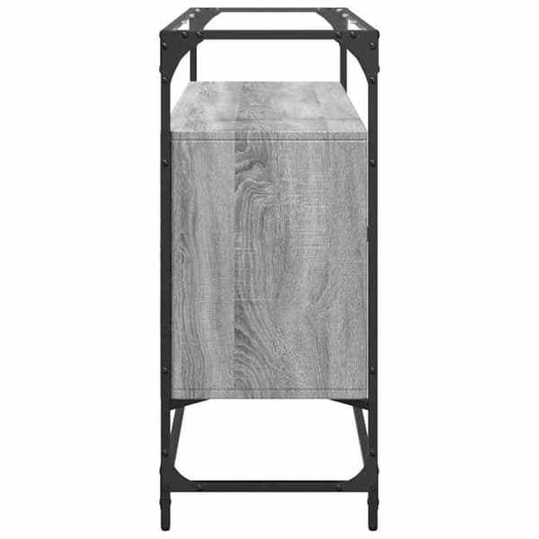 Maison Exclusive - Buffé med glasöverdel i sonoma grå ingenjörsträ