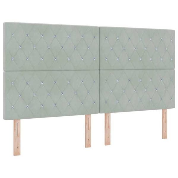 Maison Exclusive - Ljust grått sänggavel 180 cm Sammet