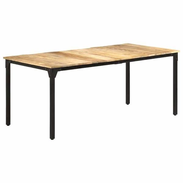 Matbord - EXKLUSIV HEM - 180x90x76 cm - Rå mangoträ - Pulverlackerade ben i järn - Rektangulär