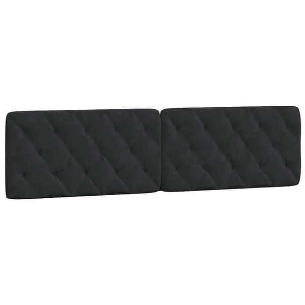 Maison Exclusive - Sort hovedgærdepude 200 cm i velour