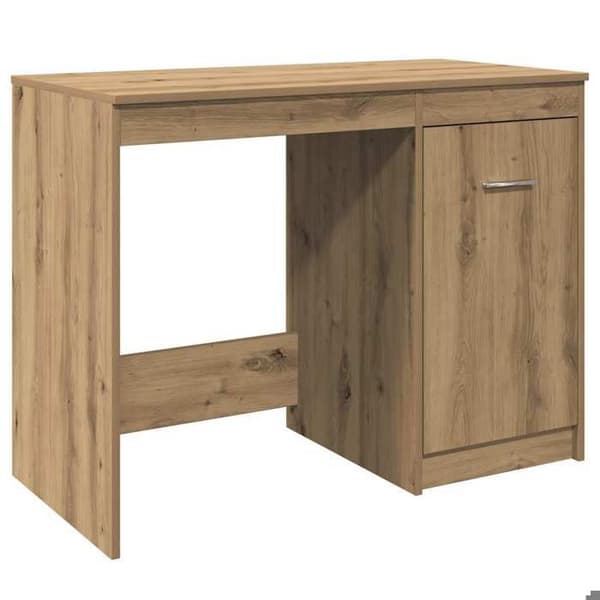 Maison Exclusive - Håndlavet egetræskontor 100x50x76 cm ingeniørtræ