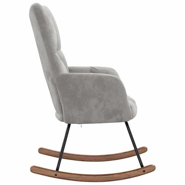 Maison Exclusive - Ljusgrå Velour Gungstol