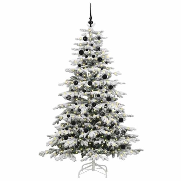 Kunstigt juletræ - EKSKLUSIV HUS - Ledede grene - 210 cm - Hvid - USB LED-belysning Vit