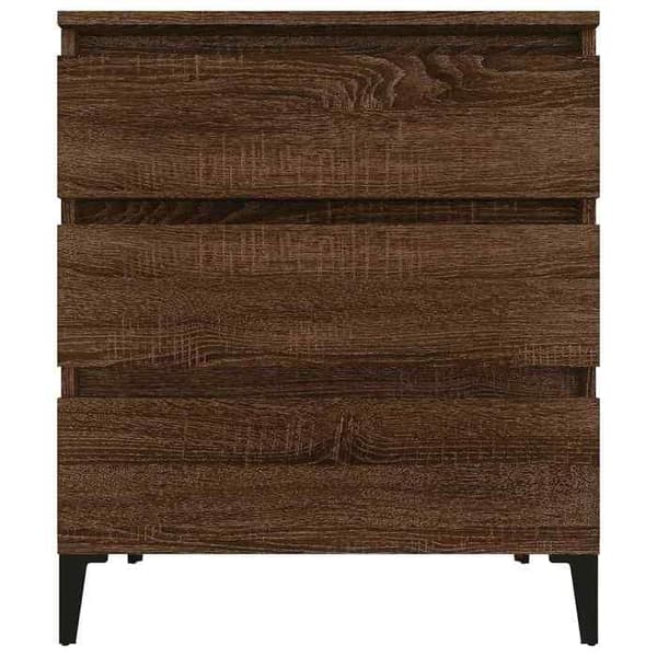 Maison Exclusive - Buffet i brunt egetræ 60x35x70 cm i ingeniørtræ