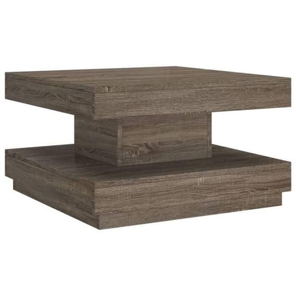 Bord - EKSKLUSIV HUS - Firkantet - 60 x 60 x 35 cm - Robust MDF - Moderne grå Grå