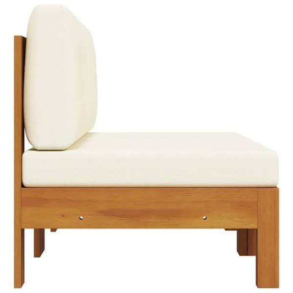 Maison Exclusive - Centrale sofaer 2 stk med cremehvide puder i solid akacietræ