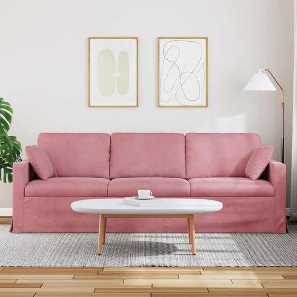 Maison Exclusive - Soffa Rosa 228 x 78 x 80 cm Sammet